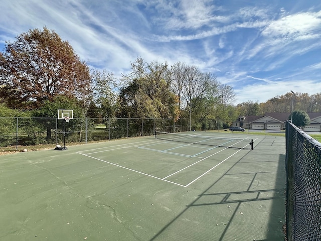 view of tennis court