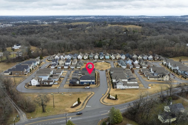 bird's eye view with a residential view