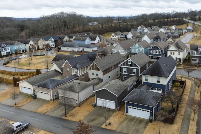 aerial view featuring a residential view