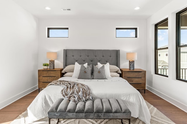 bedroom featuring hardwood / wood-style flooring