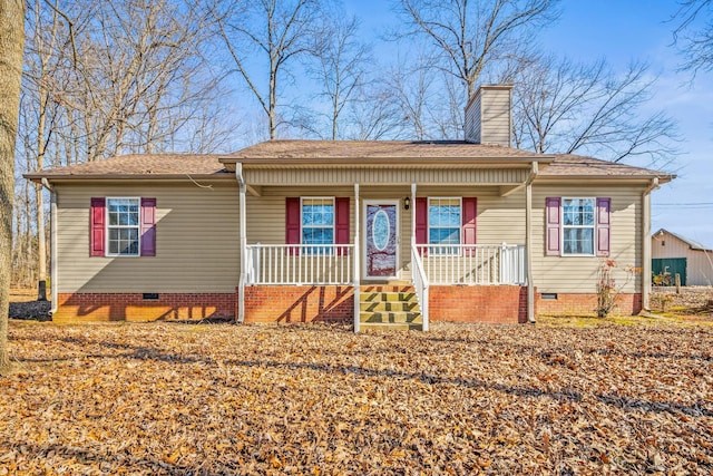 view of front of house with covered porch