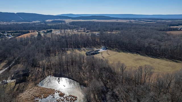 aerial view featuring a mountain view