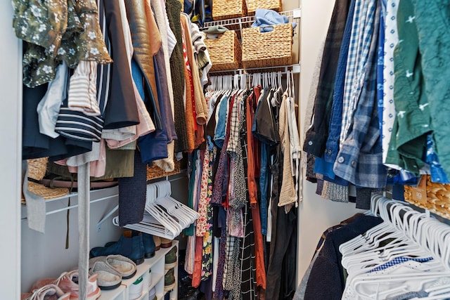 view of walk in closet