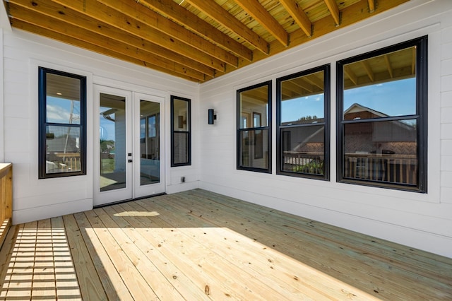 deck with french doors