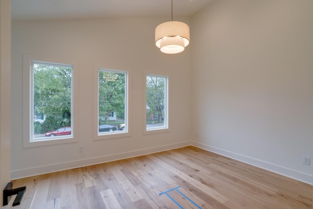 empty room featuring light hardwood / wood-style flooring