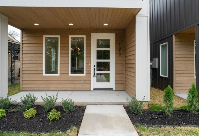 view of doorway to property