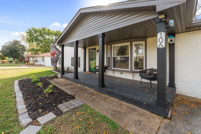 view of patio / terrace featuring covered porch