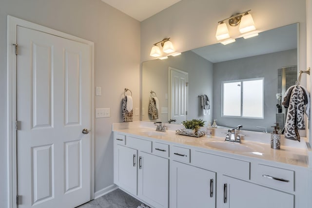 bathroom with vanity