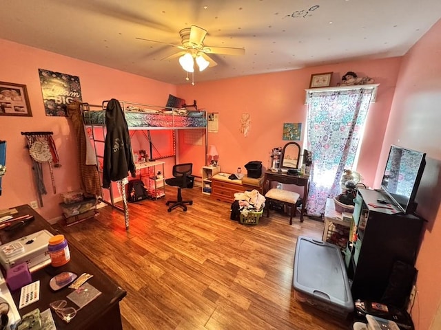 interior space with wood-type flooring