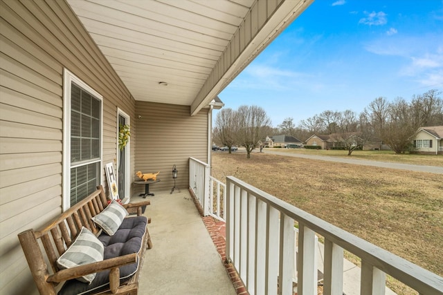 balcony with covered porch