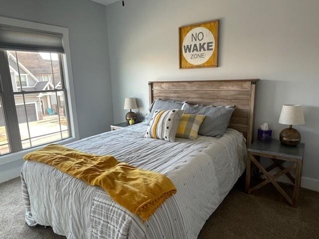 view of carpeted bedroom