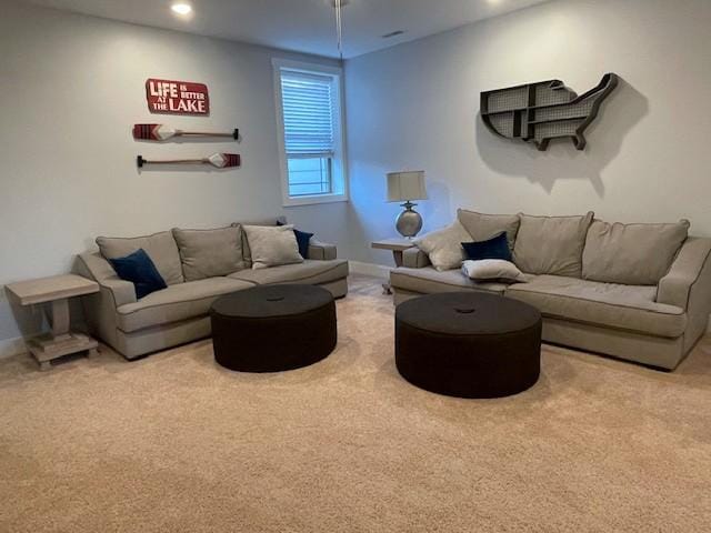 view of carpeted living room