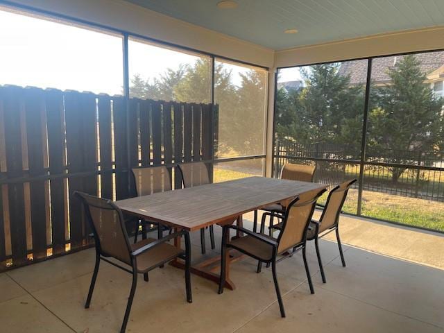 view of sunroom