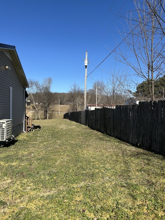 view of yard featuring ac unit