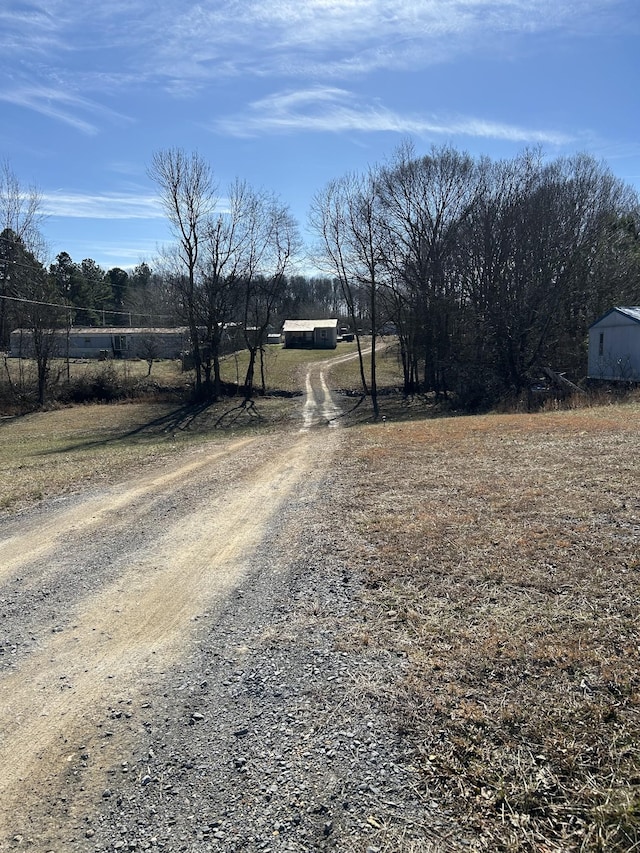 view of street featuring a rural view