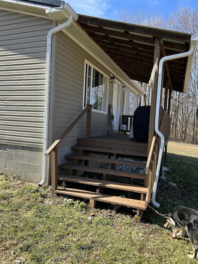 exterior space with covered porch