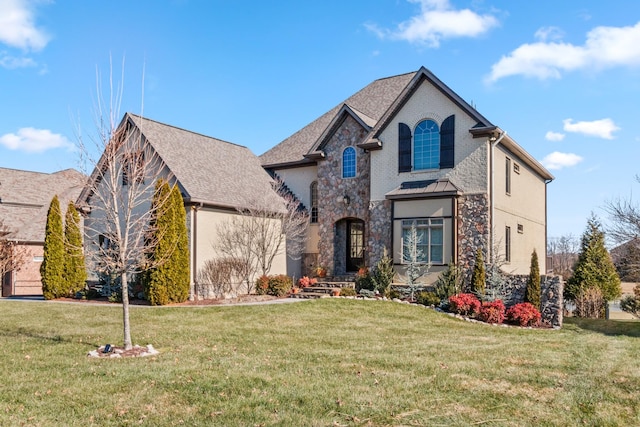 view of front of house with a front yard