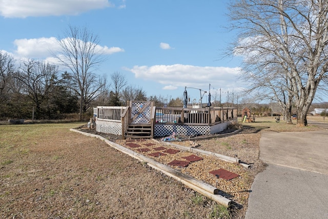 exterior space with a wooden deck