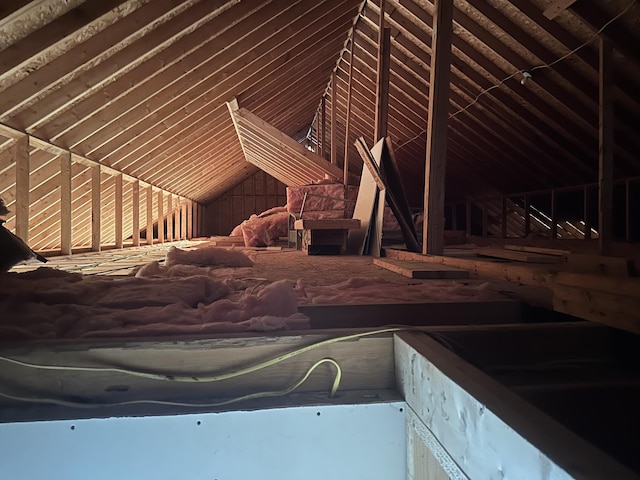 view of attic