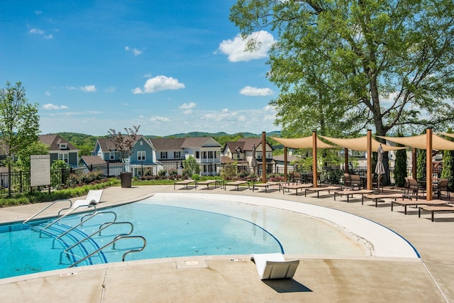 view of pool with a patio area