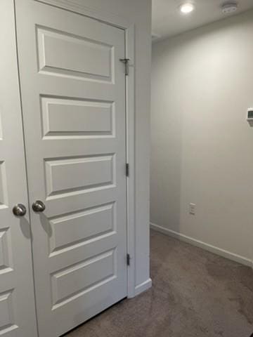 interior details featuring carpet flooring