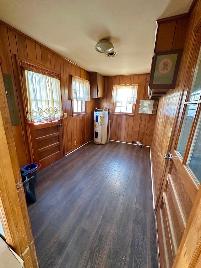 kitchen featuring dark hardwood / wood-style flooring and electric panel