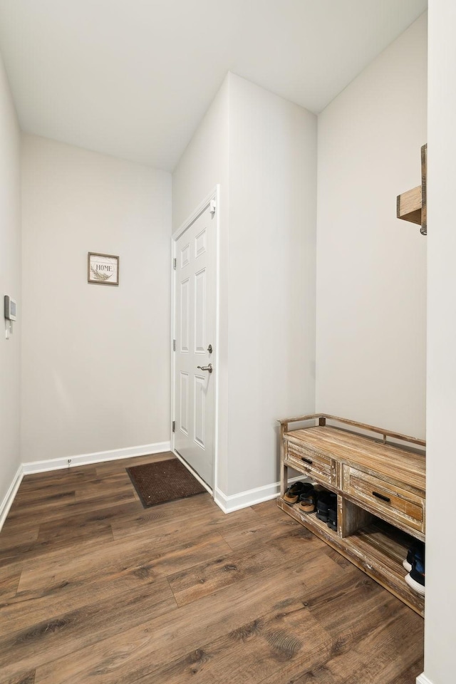 interior space featuring dark hardwood / wood-style flooring