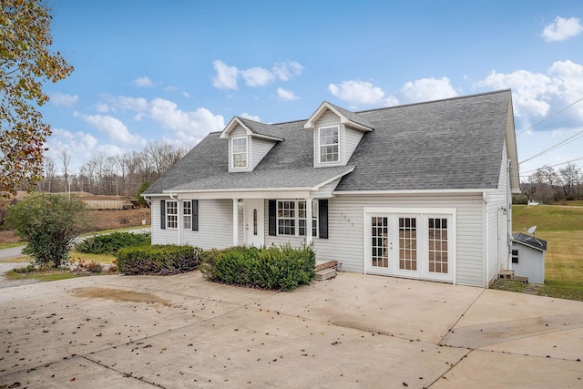 view of front of house with a patio area