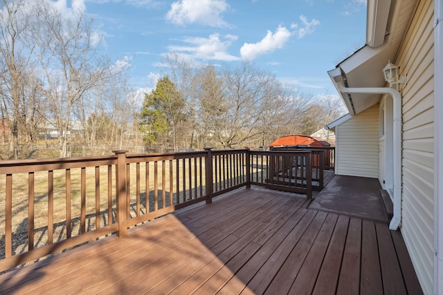 view of wooden deck