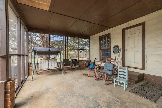 view of sunroom / solarium