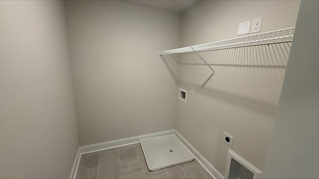 washroom featuring hookup for an electric dryer and washer hookup