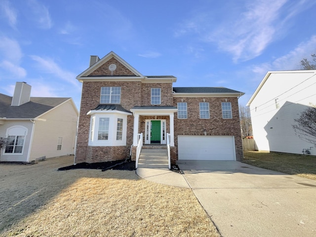 view of front facade with a garage