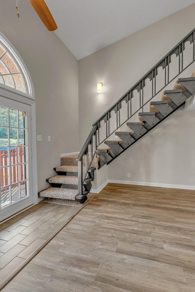 foyer entrance featuring light wood-type flooring