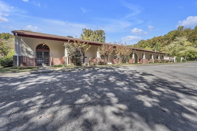 view of front of property with french doors