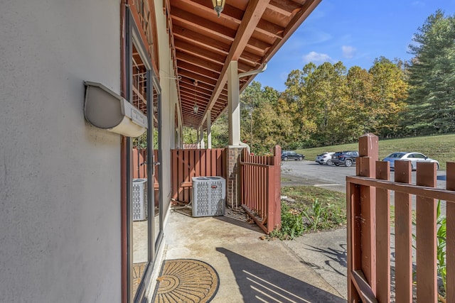 view of patio with central air condition unit