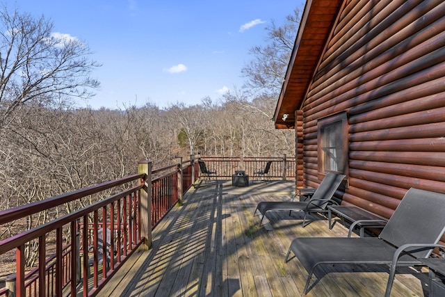 view of wooden terrace