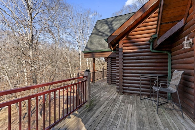 view of wooden deck