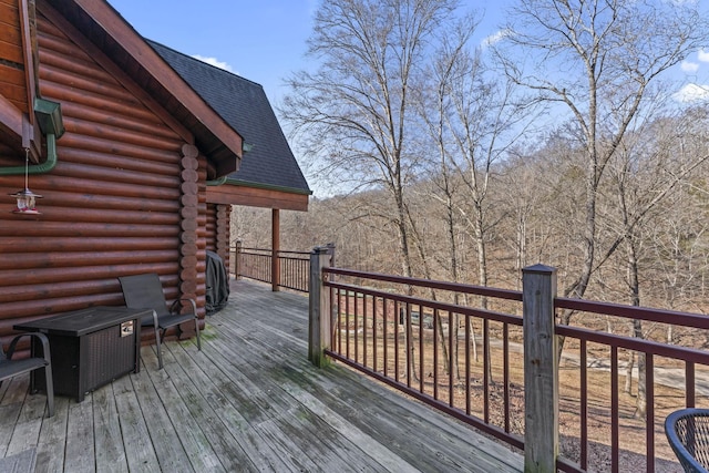 view of wooden terrace