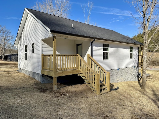 view of back of property