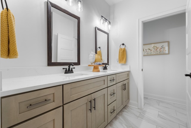 bathroom with vanity