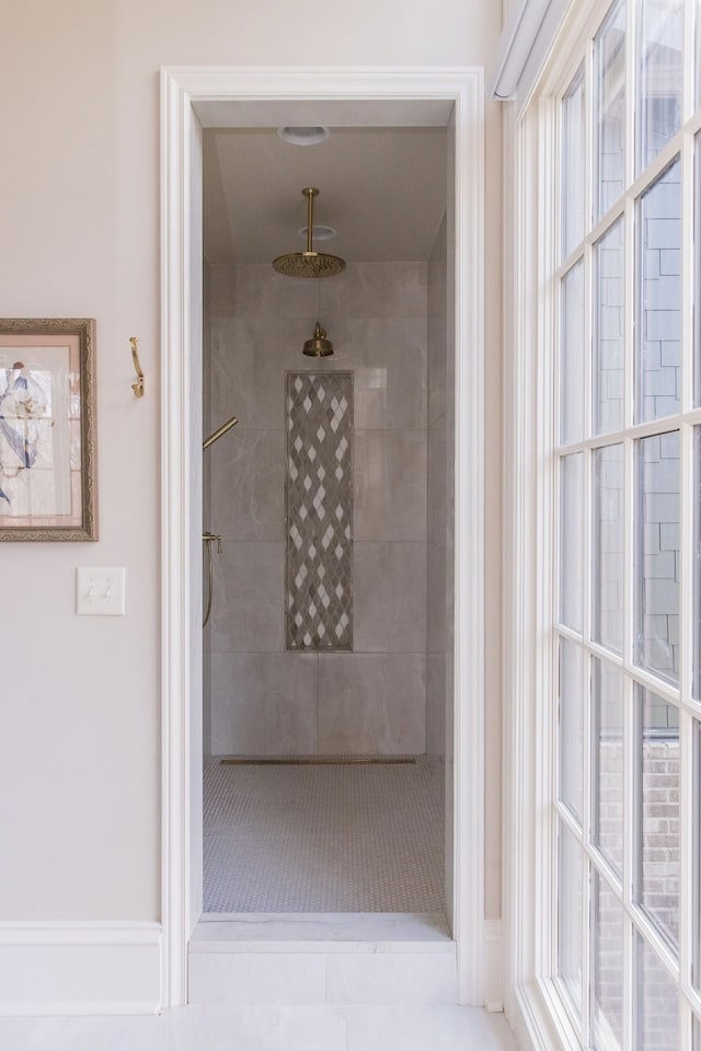 corridor featuring tile patterned floors