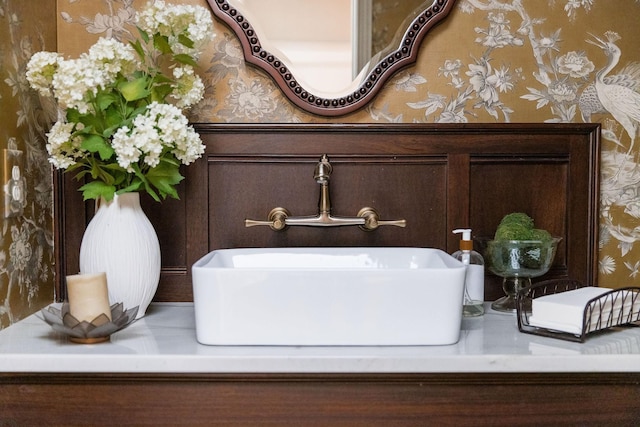 interior details featuring sink