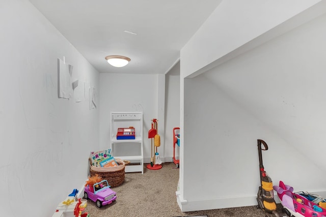 playroom featuring carpet flooring