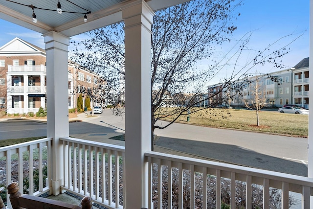 balcony with covered porch