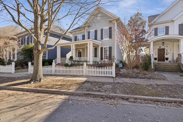 view of front property with a porch