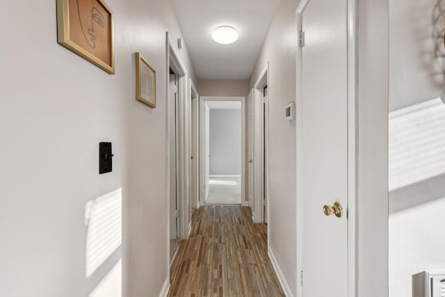 corridor featuring hardwood / wood-style flooring