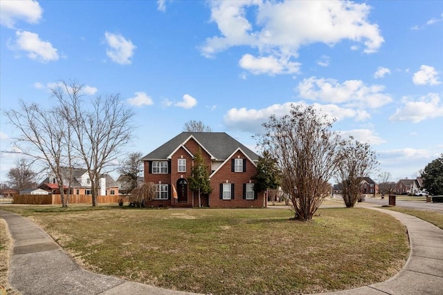 view of front of home featuring a front yard