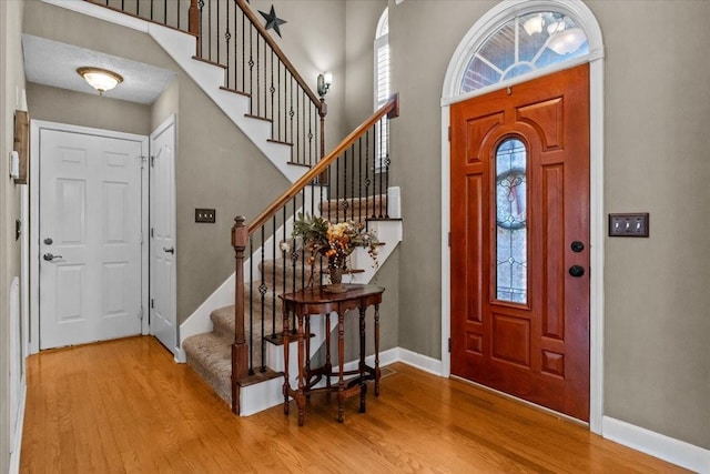 entryway featuring light hardwood / wood-style flooring