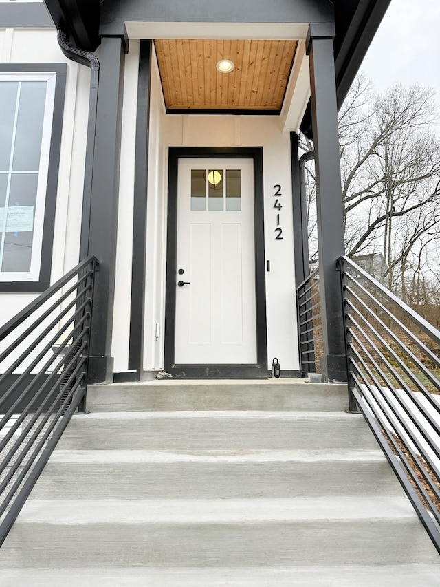 view of doorway to property