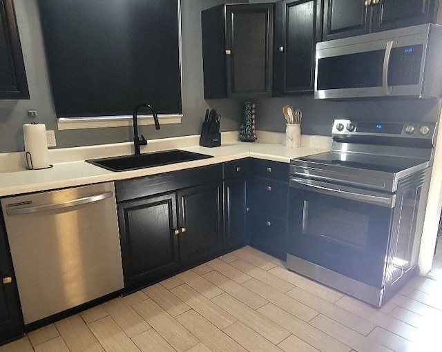 kitchen with sink and stainless steel appliances